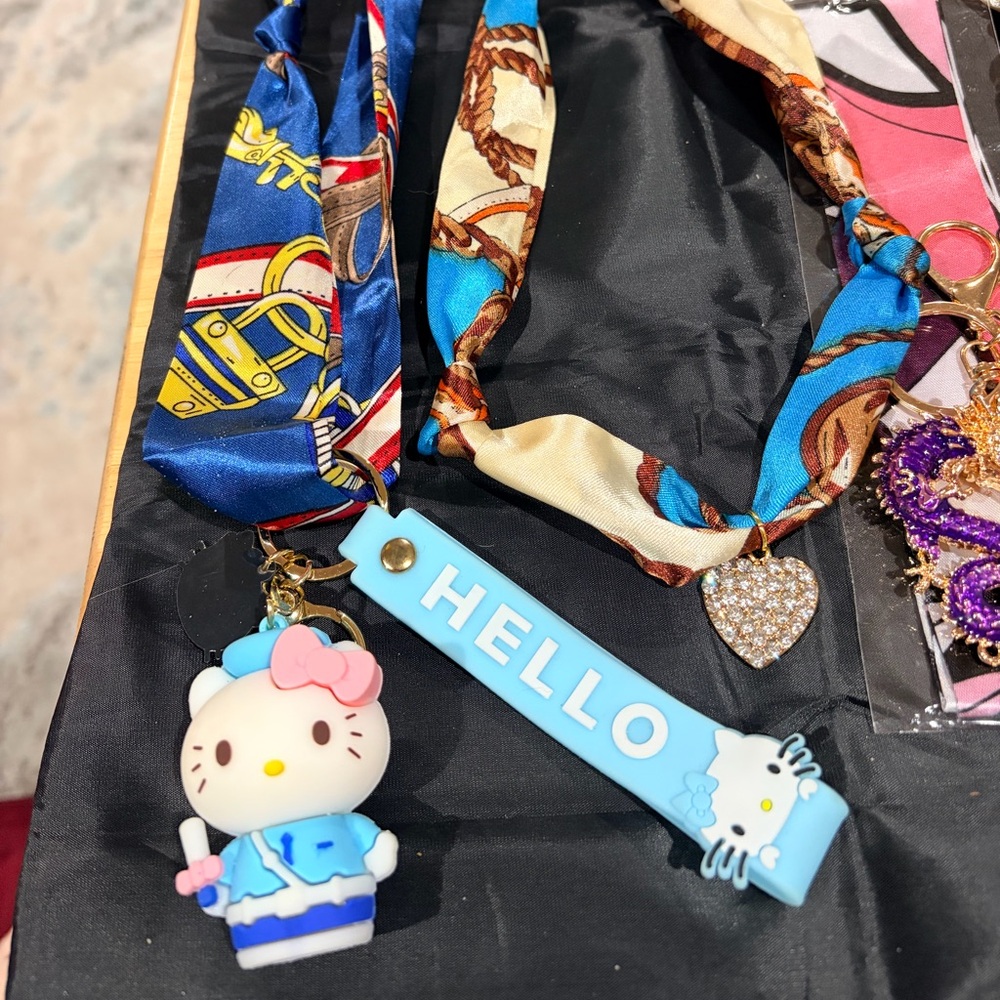 Bag Charm and Twilly Set